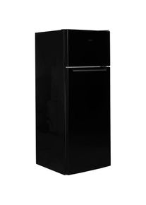 Amica K&uuml;hl-/Gefrierkombination &raquo;DT 374 160&laquo;, DT 374 160 SW, 144 cm hoch, 54 cm breit schwarz H&ouml;henverstellbare F&uuml;&szlig;e vorne