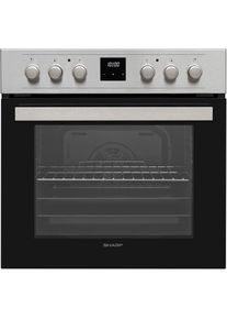 Sharp Elektro-Herd-Set &raquo;Alster2&laquo;, K-62DX19IM1-EU, mit 1-fach-Teleskopauszug, (Set) silberfarben EasytoClean