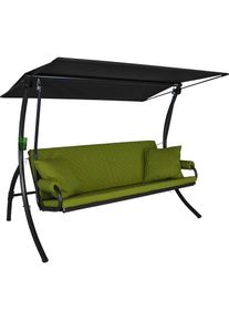 Angerer FREIZEITM&Ouml;BEL Hollywoodschaukel &raquo;Elegance Joy&laquo;, inkl. Auflagen und Zierkissen gr&uuml;n dunkelgrau-hellgr&uuml;n + hellgr&uuml;n