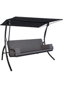 Angerer FREIZEITM&Ouml;BEL Hollywoodschaukel &raquo;Elegance Tolar&laquo;, inkl. Auflagen grau taupe-braun + taupe