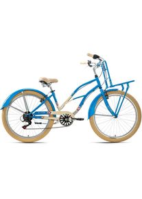 KS-Cycling KS CYCLING Cruiser &raquo;Kahuna&laquo;, 6 Gang, Shimano, Tourney Schaltwerk, Kettenschaltung blau Fahrrad