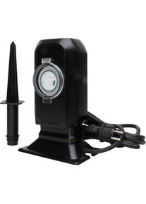 Kopp Mehrfachsteckdose, Gartenspie&szlig; mit 2 Steckdosen schwarz