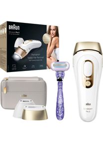 Braun IPL-Haarentferner &raquo;Silk-Expert Pro 5 PL5157 IPL&laquo;, 400.000 Lichtimpulse, Skin Pro 2.0 Sensor goldfarben Mehrere Aufs&auml;tze f&uuml;r die Anwendung von...