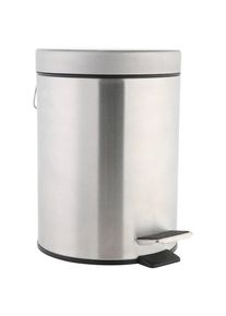 axentia Kosmetikeimer, 1 Beh&auml;lter, &Oslash;: 17 cm, 3 Liter, Edelstahl, geb&uuml;rstet silberfarben