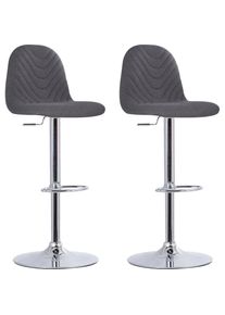 ByLiving Barhocker &raquo;Casino 01&laquo;, (Set, 2 St.), drehbar mit H&ouml;henverstellung, Bezug in Webstoff, Metall-Gestell grau anthrazit