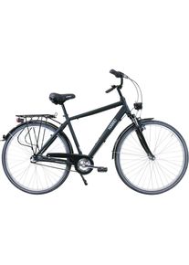 HAWK Bikes Cityrad &raquo;HAWK Citytrek Gent Premium Black&laquo;, 3 Gang, Shimano, Nexus Schaltwerk schwarz Fahrrad