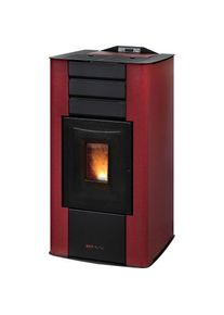 Blaze Pelletkessel &raquo;Asia&laquo;, wasserf&uuml;hrend rot inkl. Fernbedienung