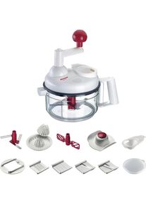 Westmark Zerkleinerer &raquo;Multi-Kulti&laquo;, 9 in 1, Made in Germany rot wei&szlig;/rot