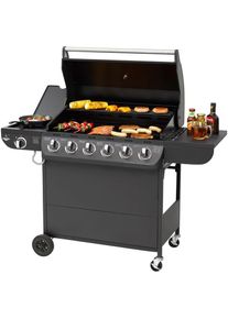 El Fuego Gasgrill &raquo;Columbus 6+1&laquo;, BxTxH: 140x58, 5x107, 5 cm schwarz Grills
