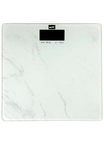 MSV Personenwaage &raquo;MARMOR&laquo;, hochwertige Personenwaage aus Hartglas wei&szlig;