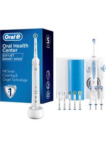 ORAL B Mundpflegecenter &raquo;OxyJet Munddusche + Oral-B Smart 5000&laquo; wei&szlig; Die ideale Erg&auml;nzung zum t&auml;glichen Z&auml;hneputzen (kann mit oder ohne Mundsp&uuml;lung...