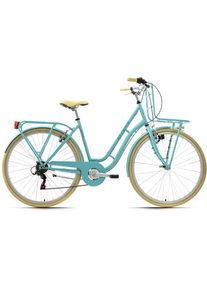 KS-Cycling KS CYCLING Cityrad &raquo;Swan&laquo;, 6 Gang, Shimano, Tourney Schaltwerk, Kettenschaltung blau Fahrrad