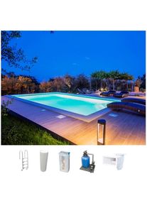 KWAD Rechteckpool &raquo;ALL IN&laquo;, (Set), BxLxH: 350x700x150 cm wei&szlig;