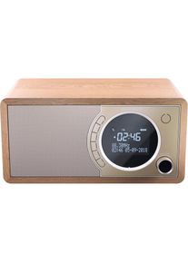 Sharp Digitalradio (DAB+) &raquo;DR-450&laquo;, (Bluetooth Automatische Senderverfolgung-Digitalradio (DAB+)-FM-Tuner mit RDS 6 W) braun Edelstahl-Frontplatte