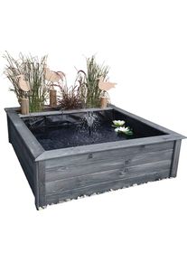 Promadino Hochteich, (Set), mit Solarpumpe grau