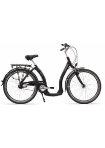 HAWK Bikes Cityrad &raquo;City Wave Easy Boarding&laquo;, 7 Gang, Shimano, Nexus Schaltwerk, Nabenschaltung schwarz Fahrrad