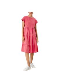 s.Oliver Jerseykleid, mit zarten Volants pink 40 N-Gr Sommerkleid von s.Oliver