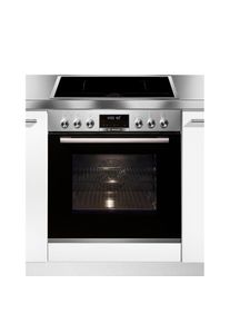 Bosch Induktions Herd-Set &raquo;HND677LS65&laquo;, HEB578BS1, mit Backwagen, Pyrolyse-Selbstreinigung silberfarben Backwagen