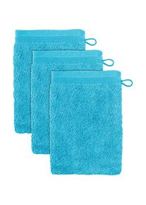 M&ouml;ve M&Ouml;VE Waschhandschuh &raquo;Superwuschel&laquo;, (3 tlg.), in kr&auml;ftigen Farben blau t&uuml;rkis