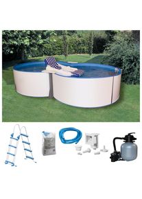 Konifera Achtformpool &raquo;Jamaika II&laquo;, (Set), 5-tlg., BxLxH: 320x525x110 cm wei&szlig;