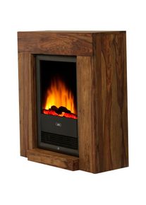 Albero Elektrokamin &raquo;Agra&laquo;, Heizung, 1000/2000 W, 3D Flammeffekt, gro&szlig;e Maserung braun Scheesham natur gro&szlig;e Maserung