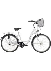 SIGN Cityrad, 7 Gang, Shimano, NEXUS SG-C3001-7C Schaltwerk wei&szlig; Fahrrad