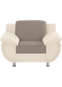 Trendmanufaktur Sessel, wahlweise mit komfortablem Federkern, mit extra breiten Armlehnen beige beige/tan