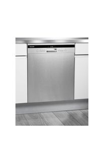 Hanseatic Unterbaugeschirrsp&uuml;ler &raquo;HGU6082B14U7735ES&laquo;, HGU6082B14U7735ES, 14 Ma&szlig;gedecke silberfarben Leichte Bedienung