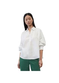 Marc O'Polo MARC O'POLO Langarmbluse &raquo;aus softem Baumwoll-Satin&laquo; wei&szlig; 38 Volumen Schlupf-Bluse