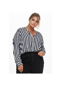 Only CARMAKOMA Langarmbluse &raquo;CARSWEET LS SHIRT ESS AOP&laquo; braun 44 Cloud Dancer Stripes Gestreifte Curvy-Bluse von Only CARMAKOMA