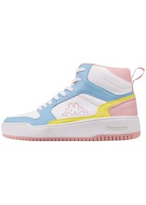 Kappa Sneaker, - mit angesagter Plateau-Sohle bunt 39 white-l'blue Kappa MidCut Sneaker mit Plateausohle