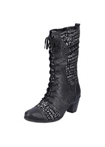 Remonte Schn&uuml;rstiefel, mit kurzem Schaft schwarz 40 schwarz-metallic Eleganter Stiefel mit Rei&szlig;verschluss an der Innenseite