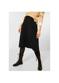 Street One Faltenrock, mit modischen Falten schwarz 36 Black Rock in Strick Optik von Street One