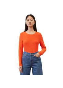 Marc O'Polo MARC O'POLO Strickpullover &raquo;mit feiner Reiskorn-Struktur&laquo; orange L Mit smarter Hose zum Office-Outfit