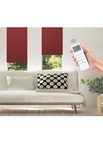 GOOD LIFE Elektrisches Rollo &raquo;Vau - SMART HOME&laquo;, Lichtschutz, ohne Bohren, mit Fernbedienung rot weinrot/wei&szlig; + wei&szlig;