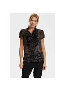 Saint Tropez Chiffonbluse &raquo;LiljaSZ Drea SS Shirt&laquo; schwarz L (40) Dot Black Allover bedruckte Bluse von Saint Tropez