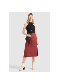 Khujo Bleistiftrock &raquo;Rock VARSHA&laquo;, in Midi-L&auml;nge mit Unterrock rot XL rot-braun Midi-L&auml;nge