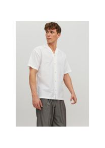 Jack & Jones JACK & JONES Kurzarmhemd &raquo;JPRBLUSUMMER LINEN RESORT SHIRT S/S SN&laquo; wei&szlig; S N-Gr White Leichtes und luftiges Hemd f&uuml;r das Sommer-Outfit