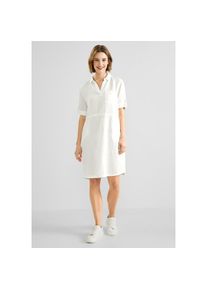 Street One Blusenkleid, in Unifarbe wei&szlig; 40 EURO-Gr&ouml;&szlig;en off white Leinen Shirtkleid in Unifarbe