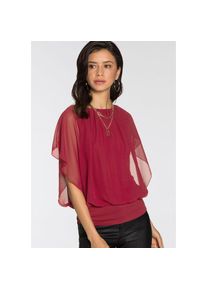Melrose Chiffonbluse, in Oversize-Form rot 42 rot (aus nachhaltigem Material) Feminine Bluse von Melrose