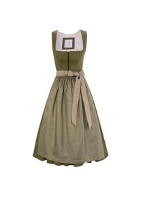 Turi Landhaus Dirndl, (2 tlg.), Damen, midi mit wundersch&ouml;ner Satinsch&uuml;rze gr&uuml;n 38 N-Gr
