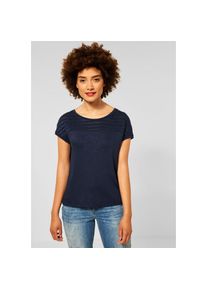 Street One Rundhalsshirt &raquo;Style Vianna&laquo;, nachhaltig, aus Spitze und Jersey blau 44 grand blue Damen T-Shirt im neuen Style Vianna von Street One