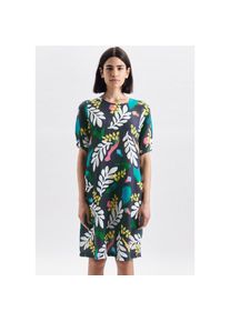 Seidensticker Sommerkleid &raquo;Schwarze Rose&laquo;, Kurzarm Rundhals Floral blau 44 Normalgr&ouml;&szlig;en Dunkelblau Passform: Regular Fit