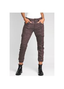 Gang Cargohose &raquo;Giselle Cargo Hose&laquo;, in Leder-Optik mit leicht gl&auml;nzenden Effekt braun 29 N-Gr bitter sweet chocolate Kn&ouml;chelfreie Cargohose...