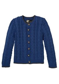 Turi Landhaus Trachtenstrickjacke, Herren, mit Zopfmuster blau 158 Trachtenstrickjacke