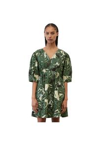 Marc O'Polo MARC O'POLO Sommerkleid &raquo;aus Baumwolle-Popeline&laquo; beige 32 Normalgr&ouml;&szlig;en V-Neck-Minikleid mit gebauschten &Auml;rmeln