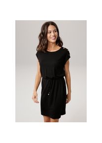 Laura Scott Sommerkleid, mit Zierkn&ouml;pfen schwarz 46 N-Gr Feminines Jerseykleid von Laura Scott