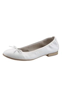 Tamaris Ballerina, mit dekorativer Schleife wei&szlig; 43 (8,5/9) Ballerina in klassischer Form
