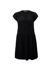 Tom Tailor MY TRUE ME Sommerkleid, mit Spitzen-Details und Kordeln schwarz 50 N-Gr Sommerliches Kleid mit Spitzen-Details