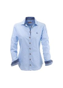 OS-Trachten Trachtenbluse, Damen, im Karo-Design blau 34 hellblau Feminine Bluse mit modernem Karo
